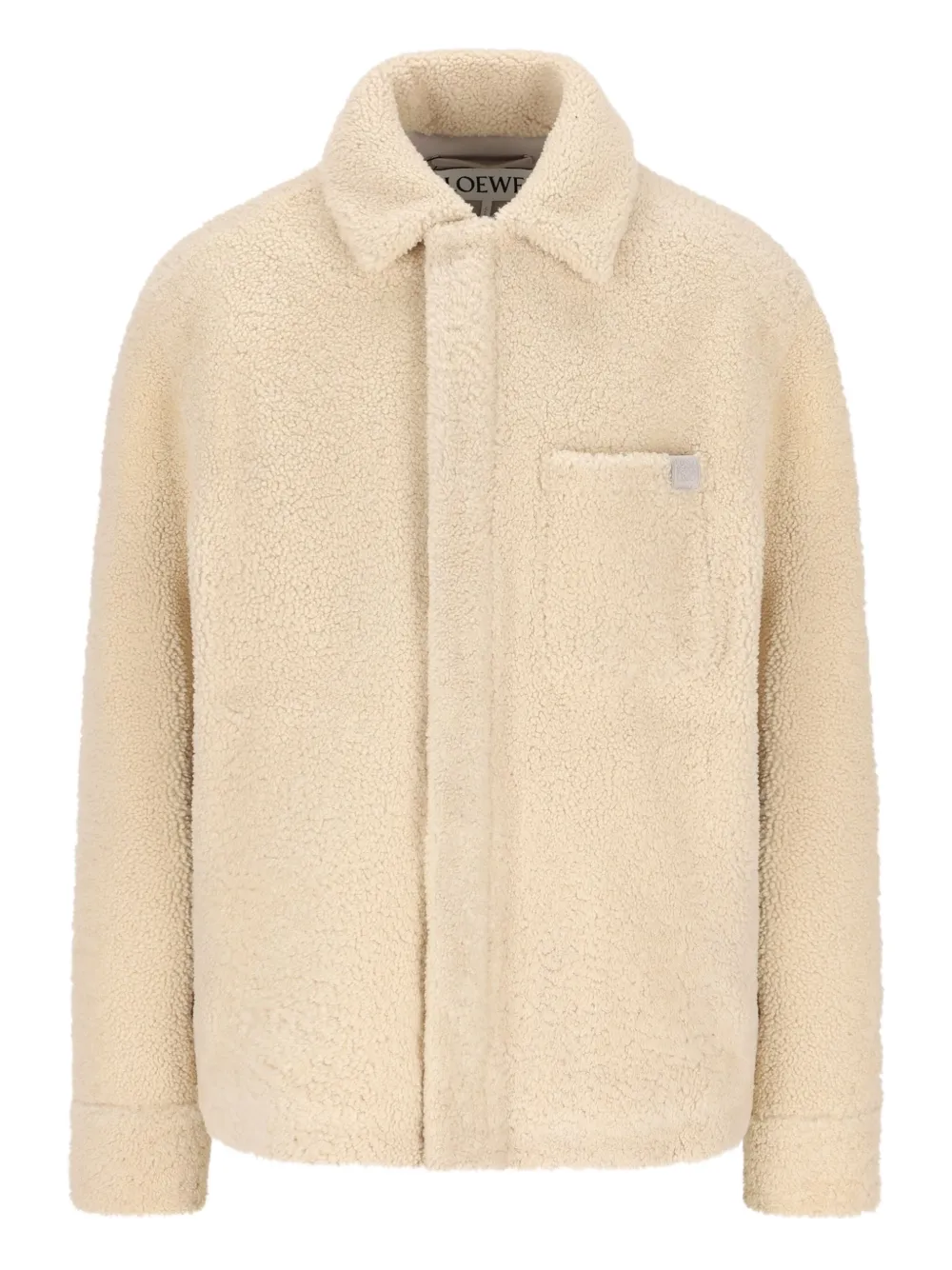 LOEWE shearling buttoned jacket | Neutrals | Image 1
