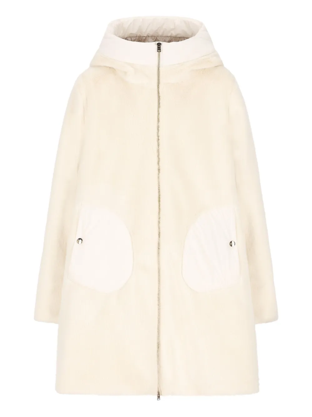 Herno Kids hooded fleece jacket | Neutrals | Image 1