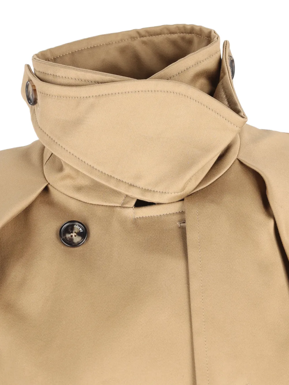 Loewe Cape High-neck Jacket In Brown
