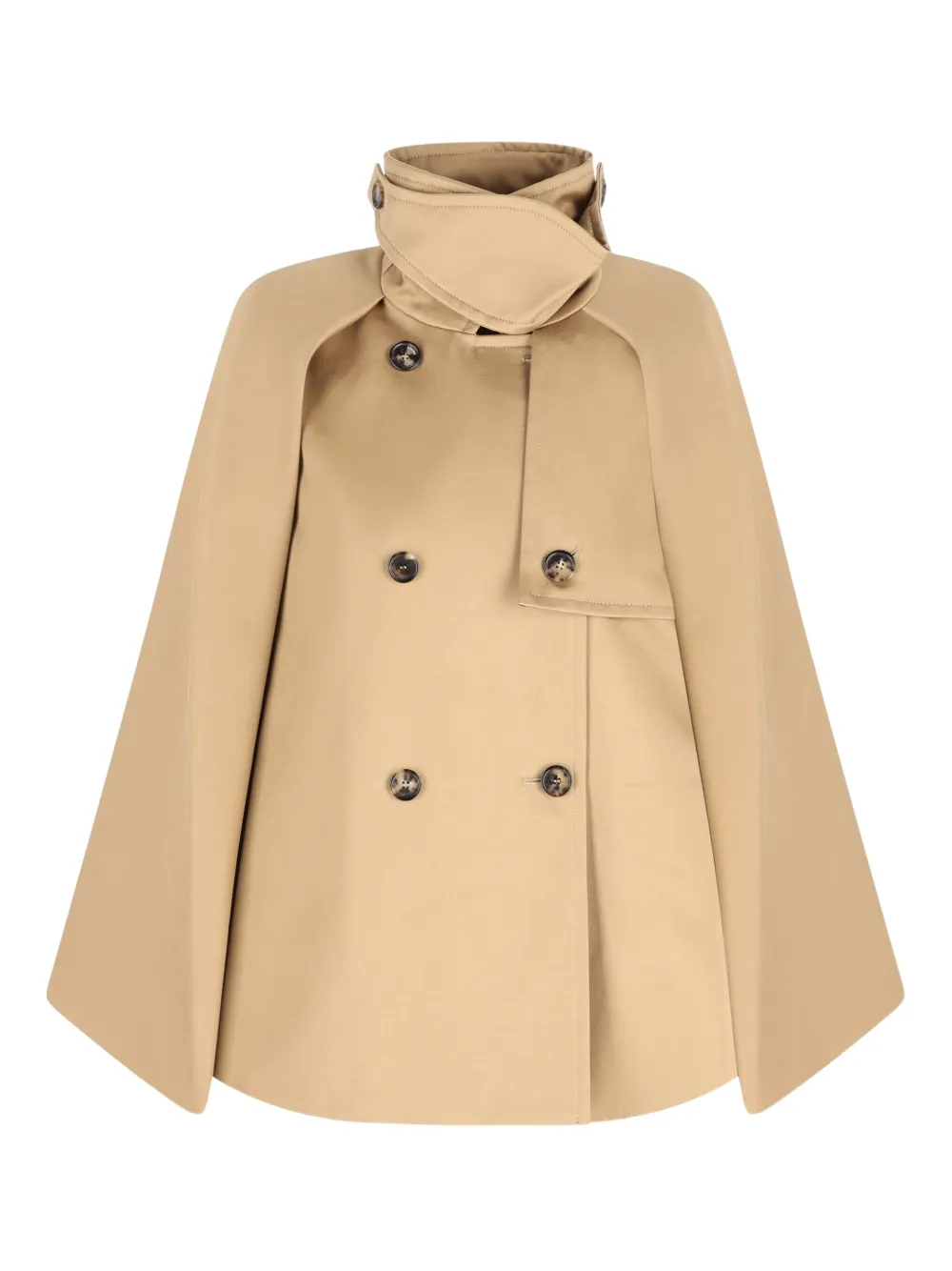 Loewe Cape High-neck Jacket In Brown