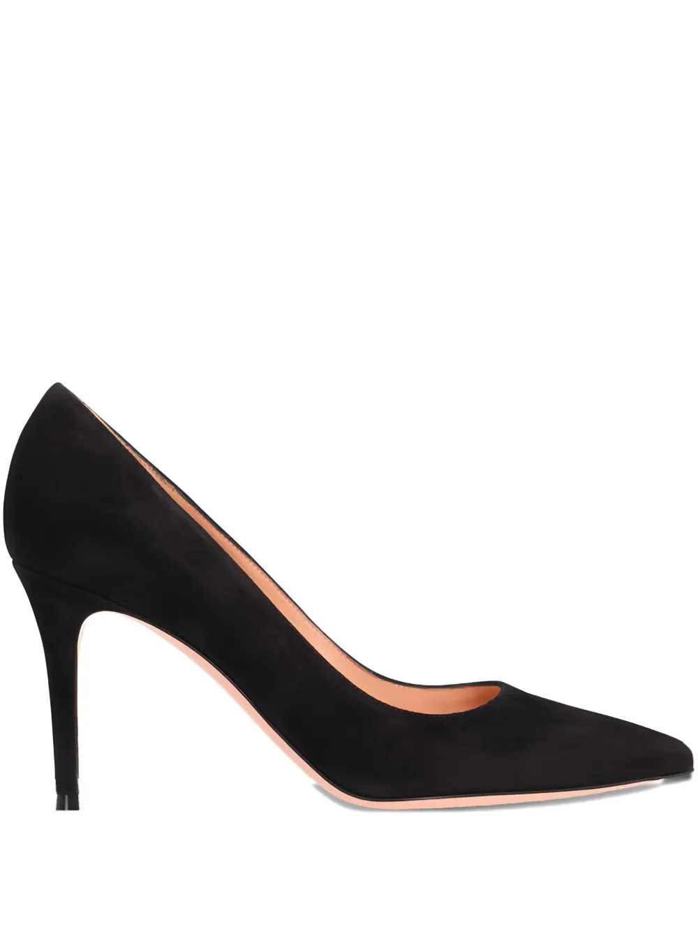 Gianvito Rossi 85mm pointed-toe suede pumps Black