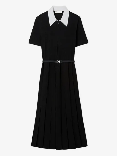 Tory Burch T Monogram pleated dress