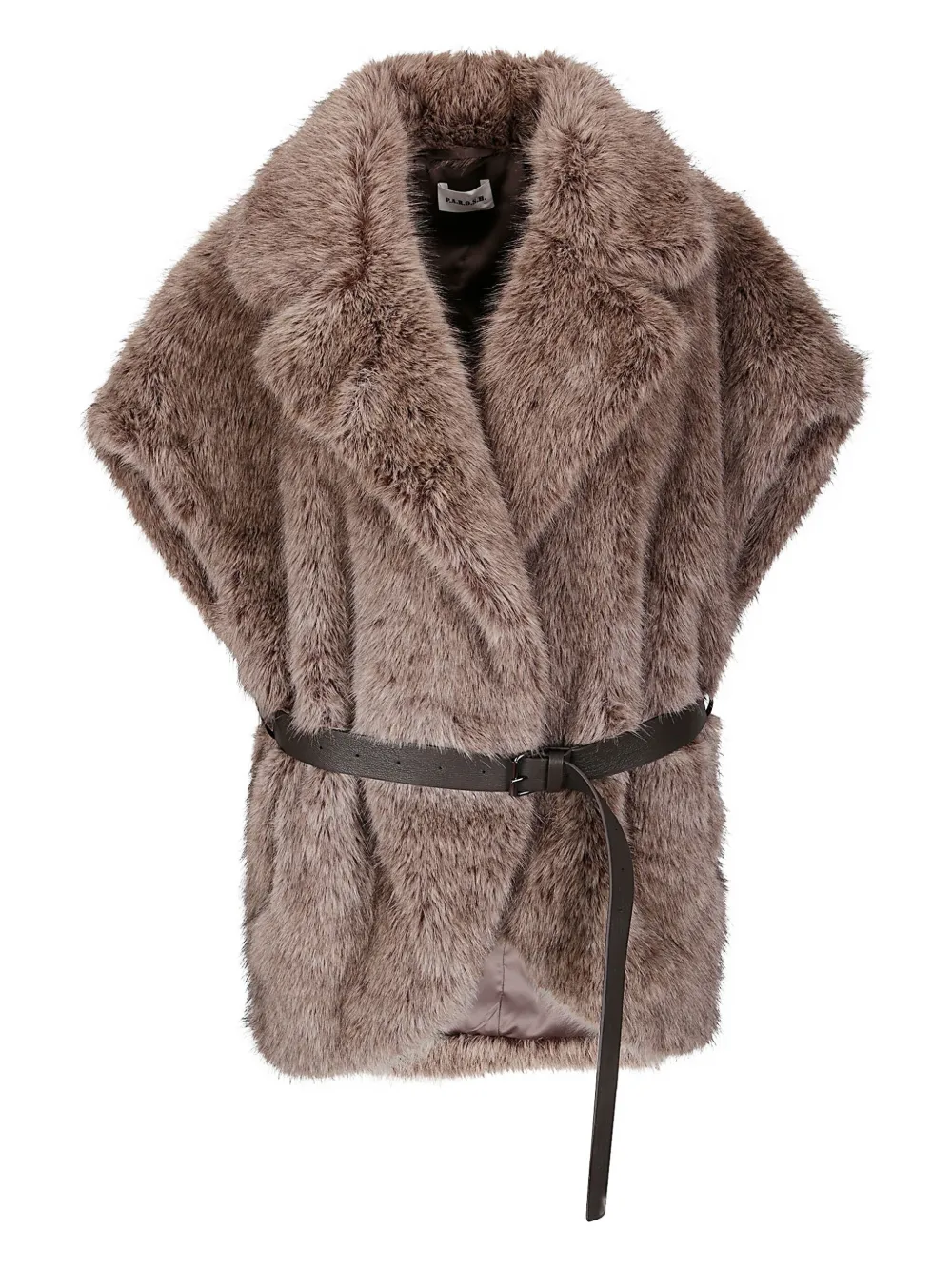 P.a.r.o.s.h Portal Belted Gilet In Brown