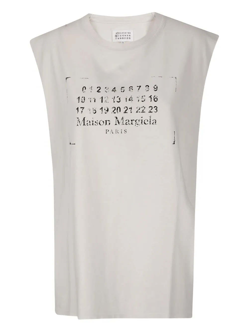 Maison Margiela number-print cotton tank top - ニュートラル Maison Margiela number-print cotton tank top - ニュートラル