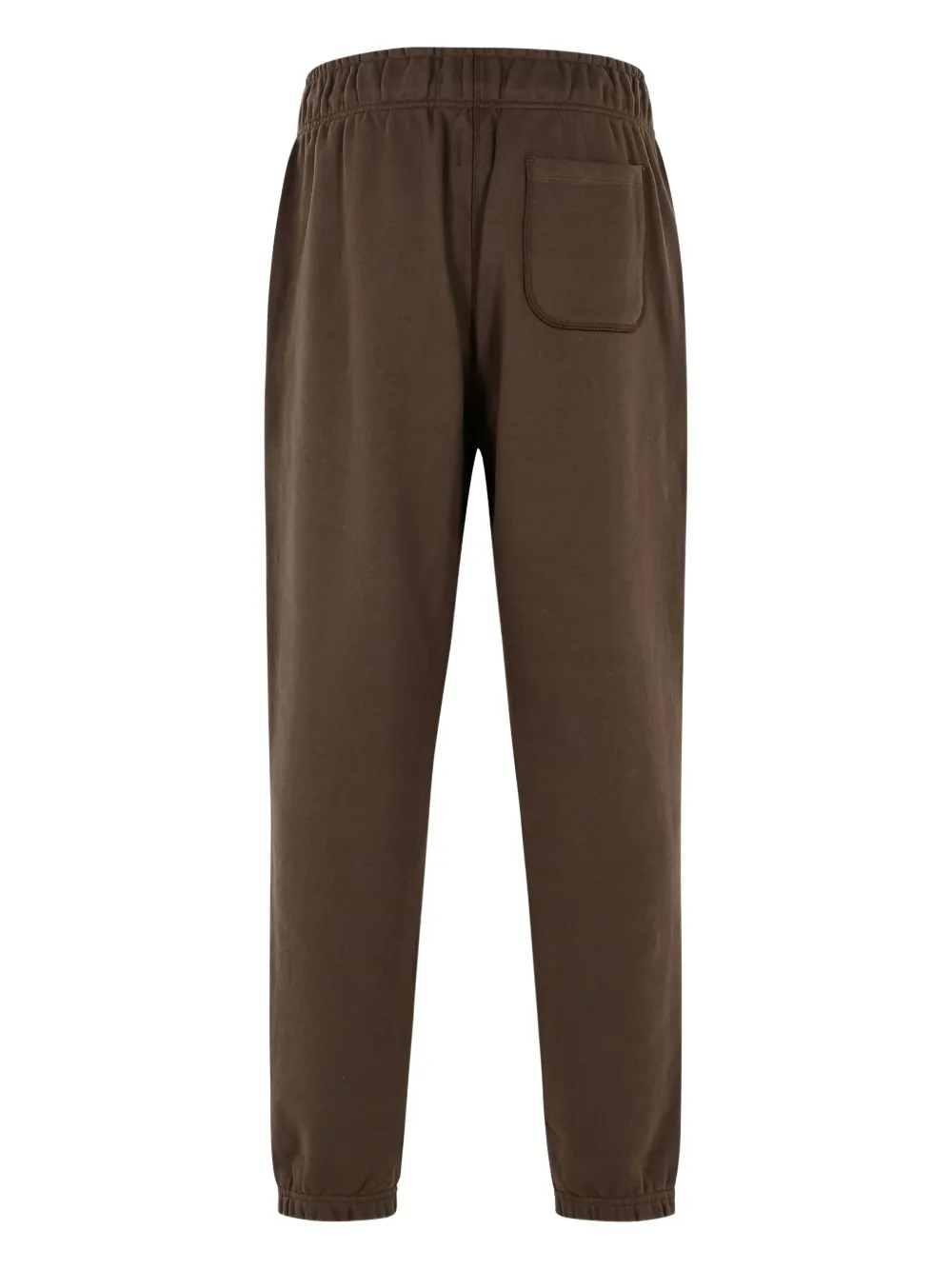 New Balance Elastic-waistband Logo-patch Track Pants In Brown