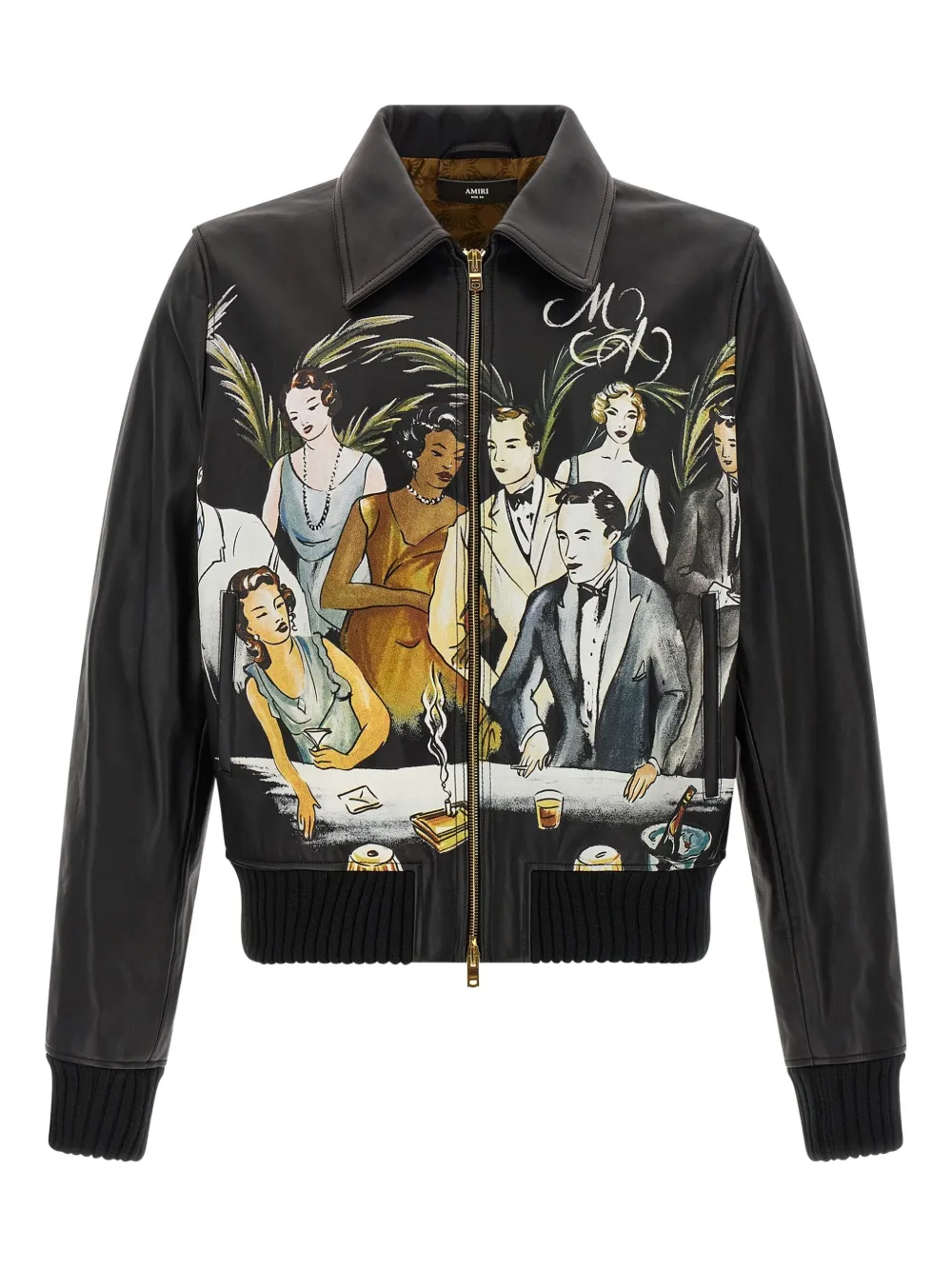 AMIRI Bar Scene bomber jacket - ブラック AMIRI Bar Scene bomber jacket - ブラック