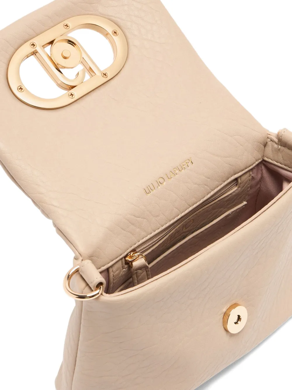Liu •jo Small Quilted Lapuffy Bag In Neutral