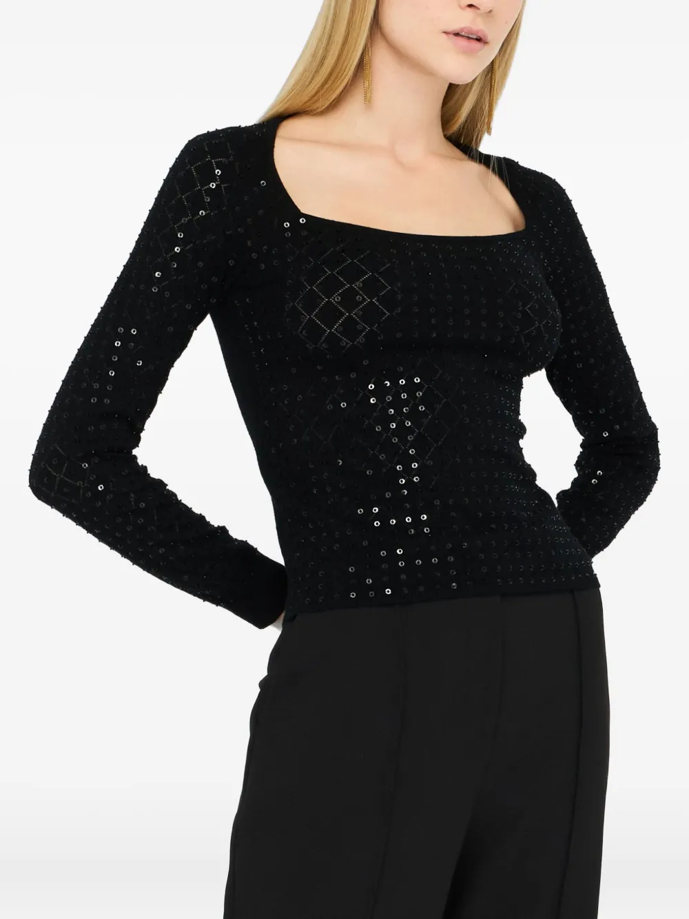 Liu •jo Jumper With Sequins In Black