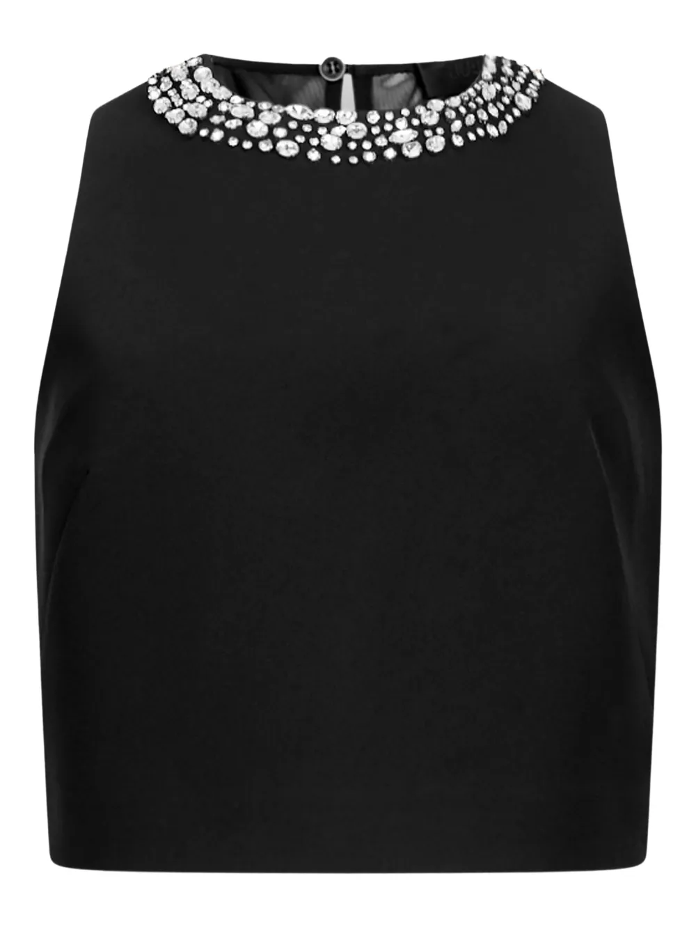 Liu •jo Top With Gemstones In Black