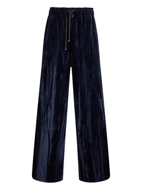 LIU JO pantalones de terciopelo con pretina elástica
