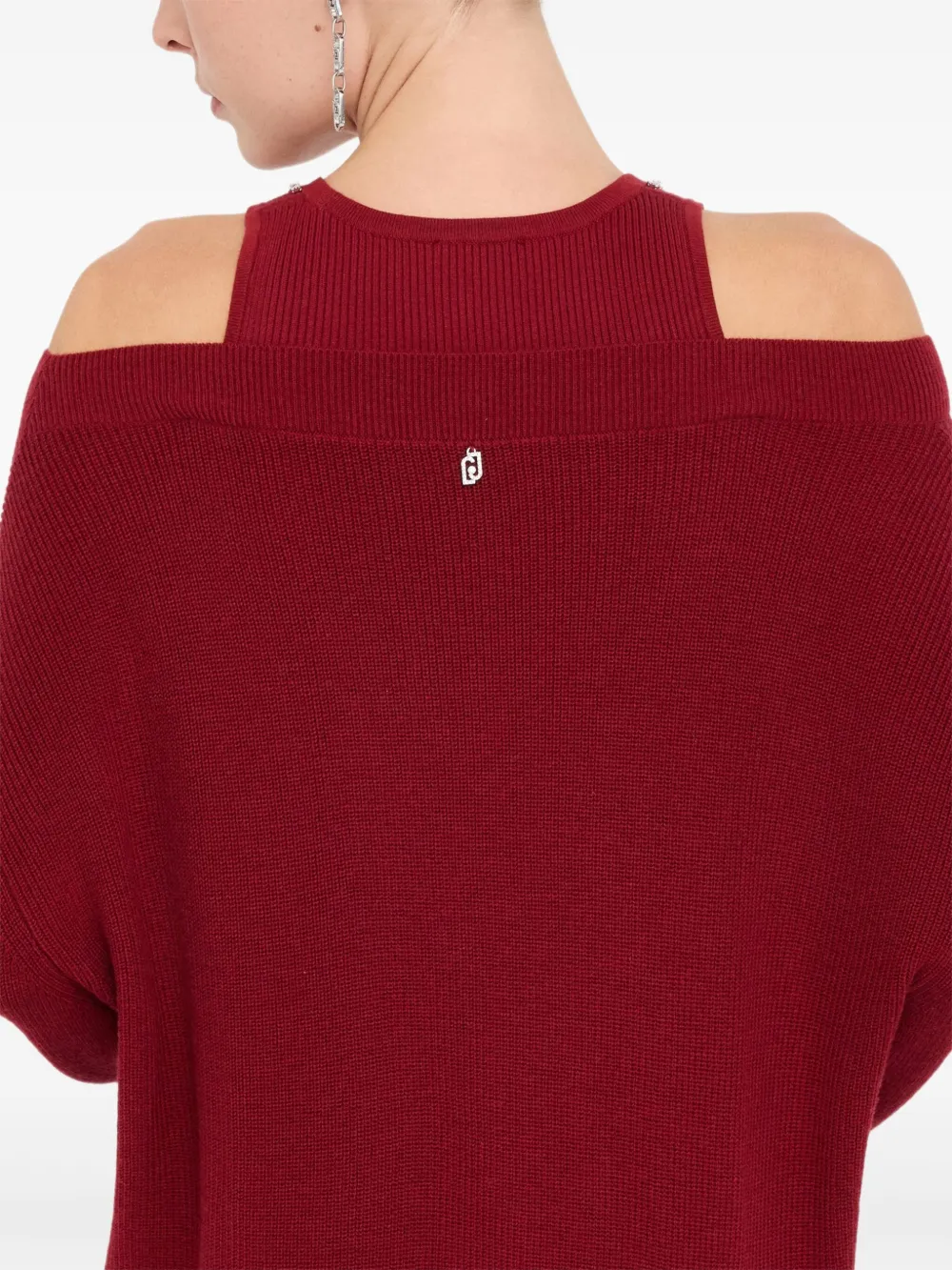 LIU JO Trui met verfraaide hals Rood
