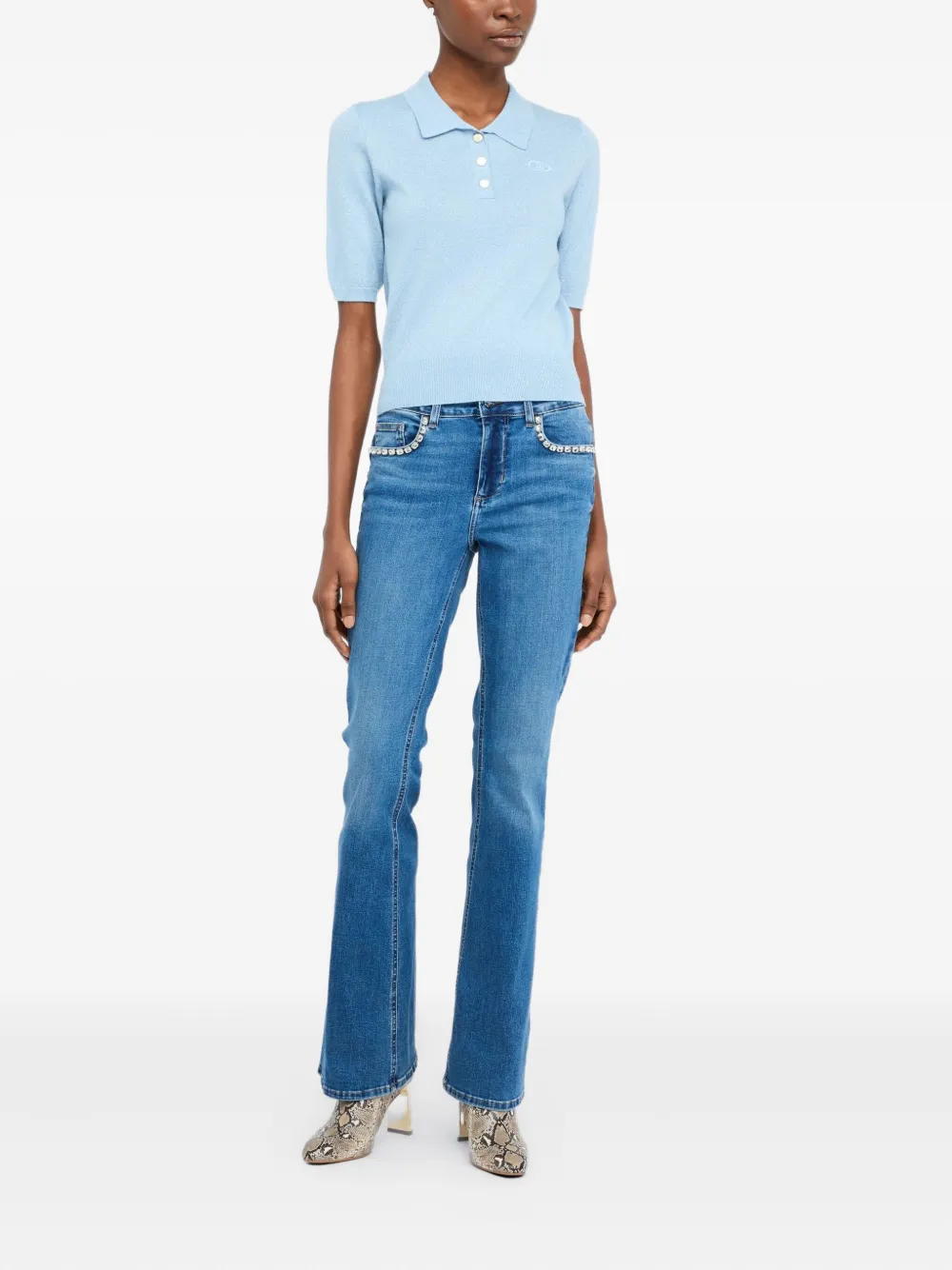 LIU JO High-rise flared jeans - Blauw