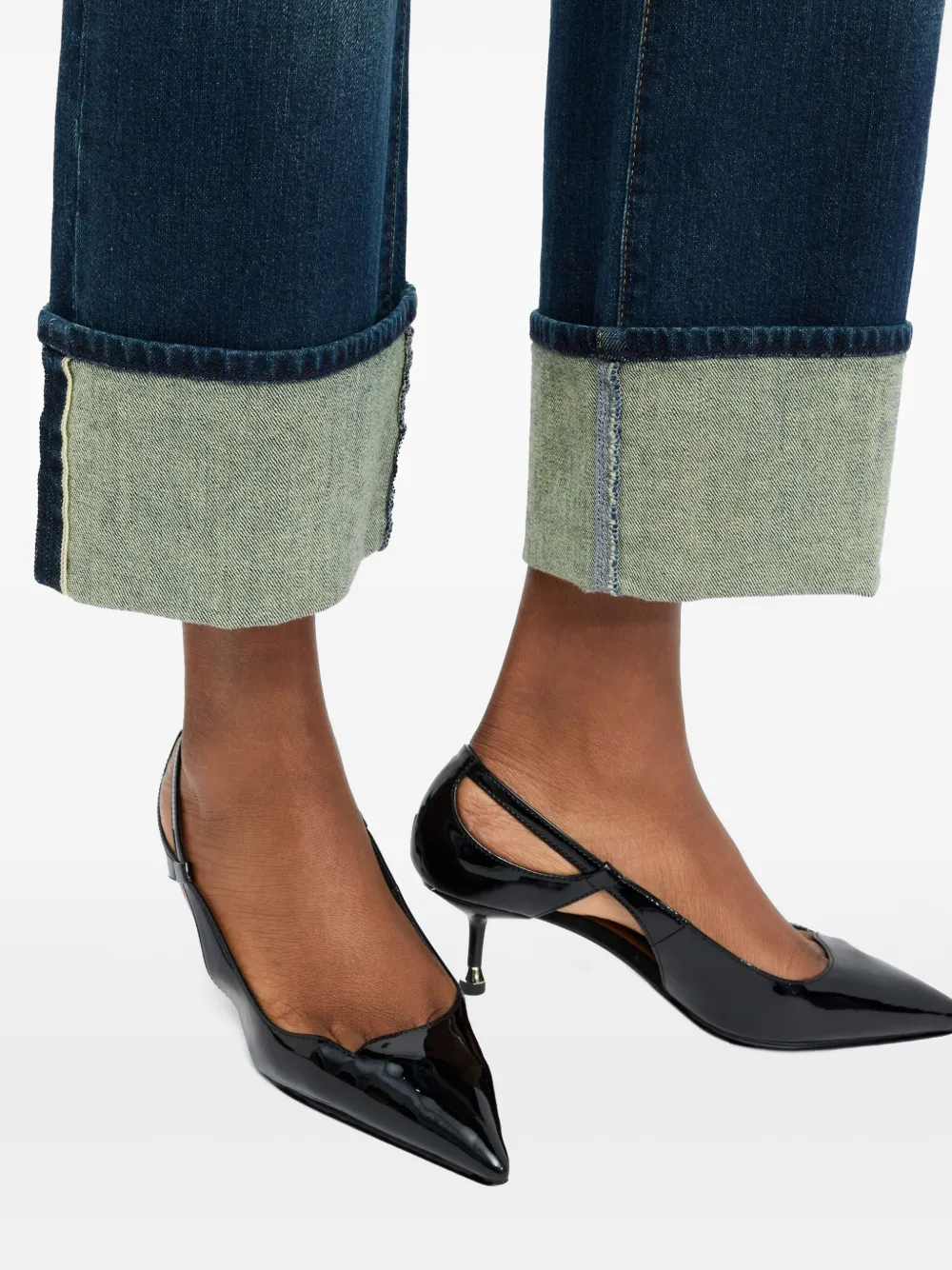 LIU JO Jeans met omgeslagen zoom Blauw