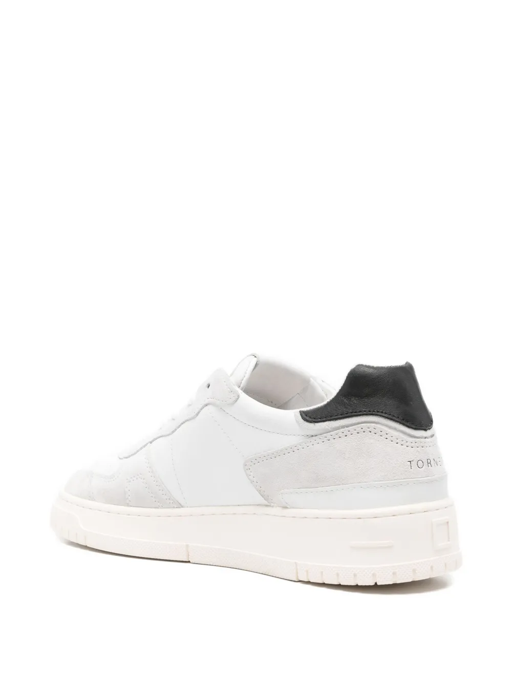Date Suede-leather-panel Sneakers In White