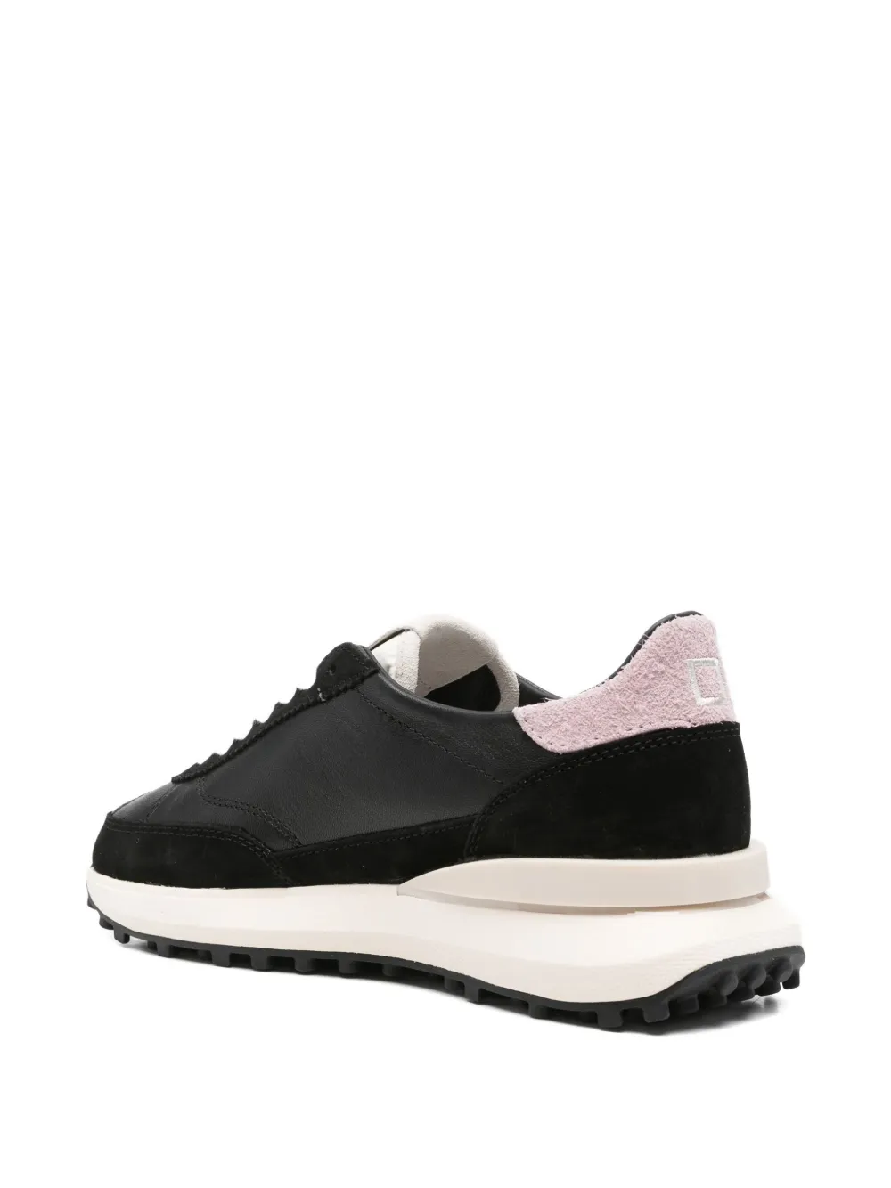 Date Athleta Spft Sneakers In Black Suede And Leather In Black