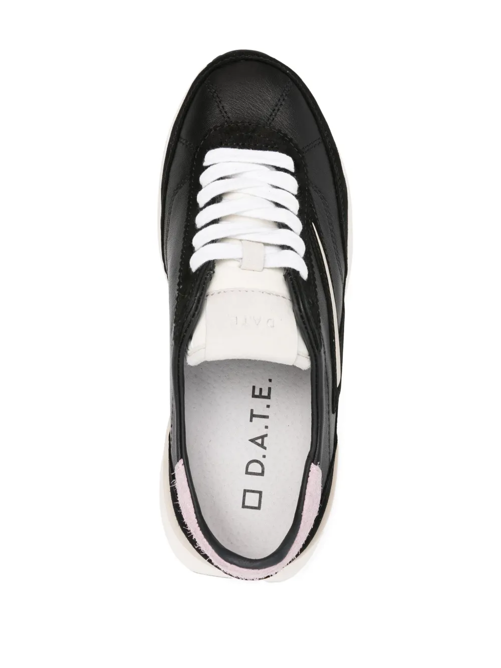 Date Athleta Spft Sneakers In Black Suede And Leather In Black