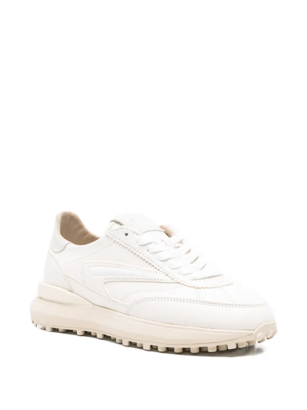 D.A.T.E. leather lace-up low-top sneakers - Wit