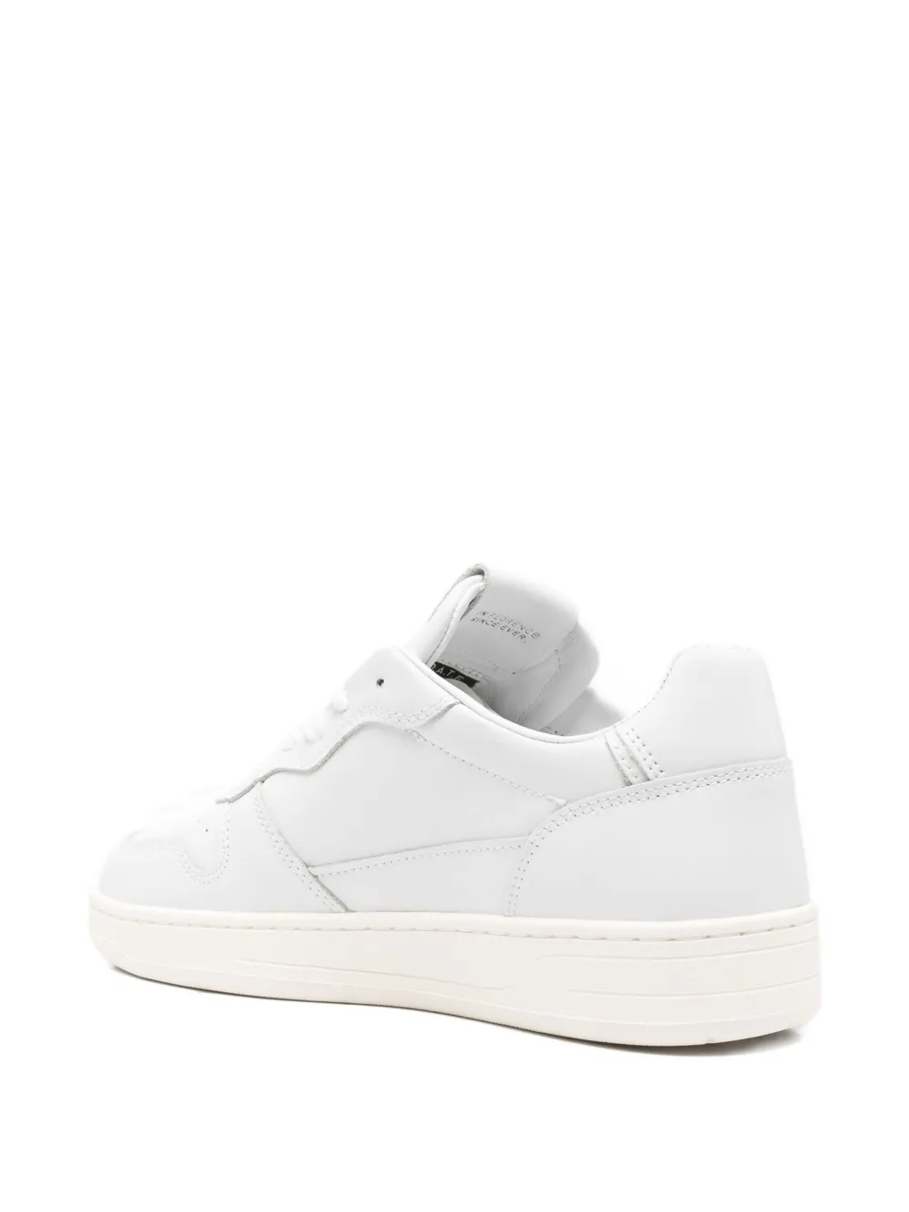 Date Square-logo Leather Trainers In White