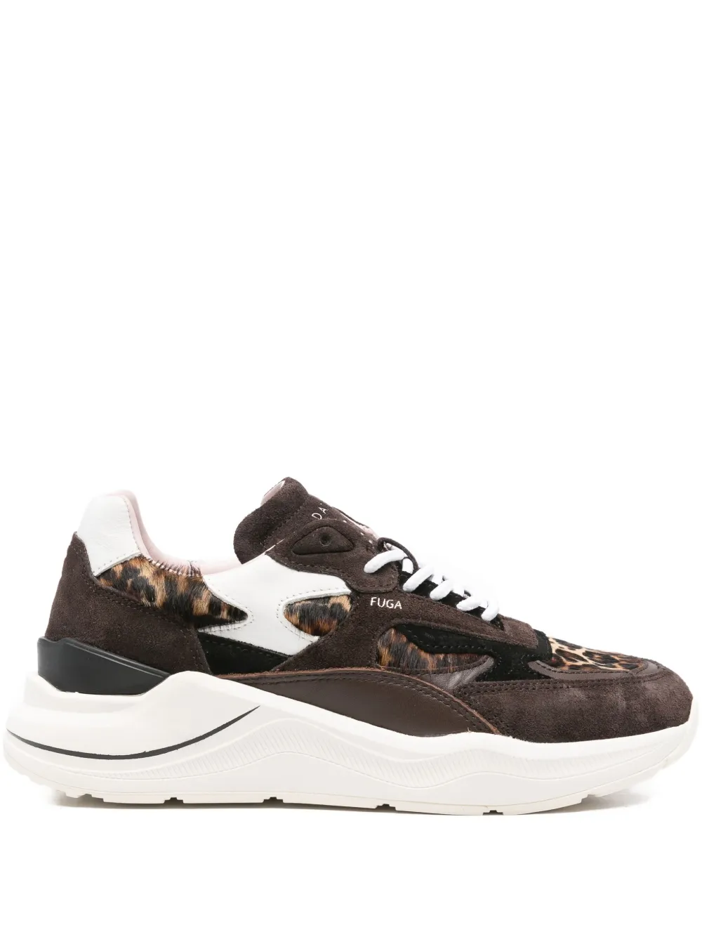 D.A.T.E. leopard-print panelled low-top sneakers | بني | Image 1