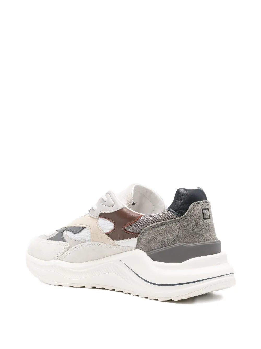 D.A.T.E. Sneakers met leren vlakken Wit