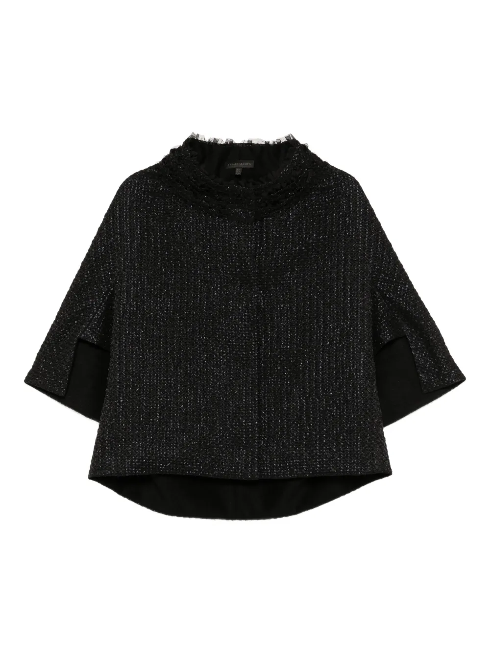Shiatzy Chen Lace-trim Jacket In Black