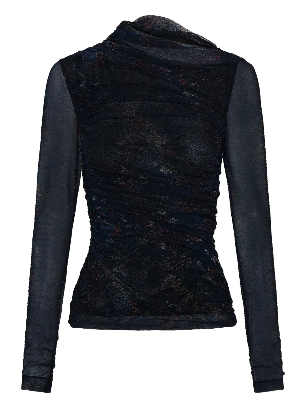 Nicholas Joey snake-print ruched top | Red | Image 1