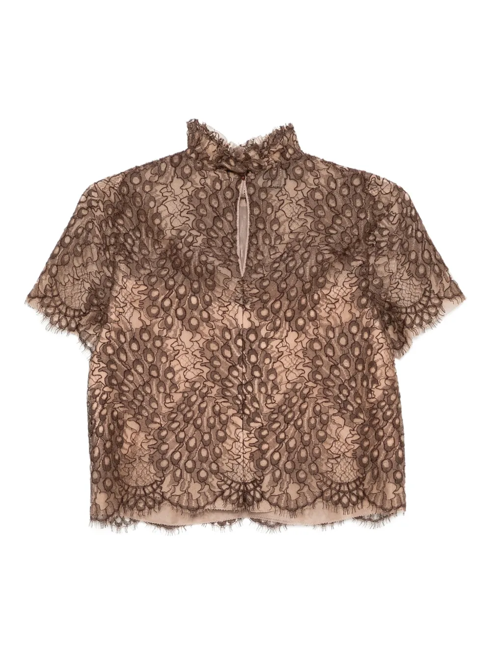 SHIATZY CHEN Scape-of-Curve top met print - Bruin