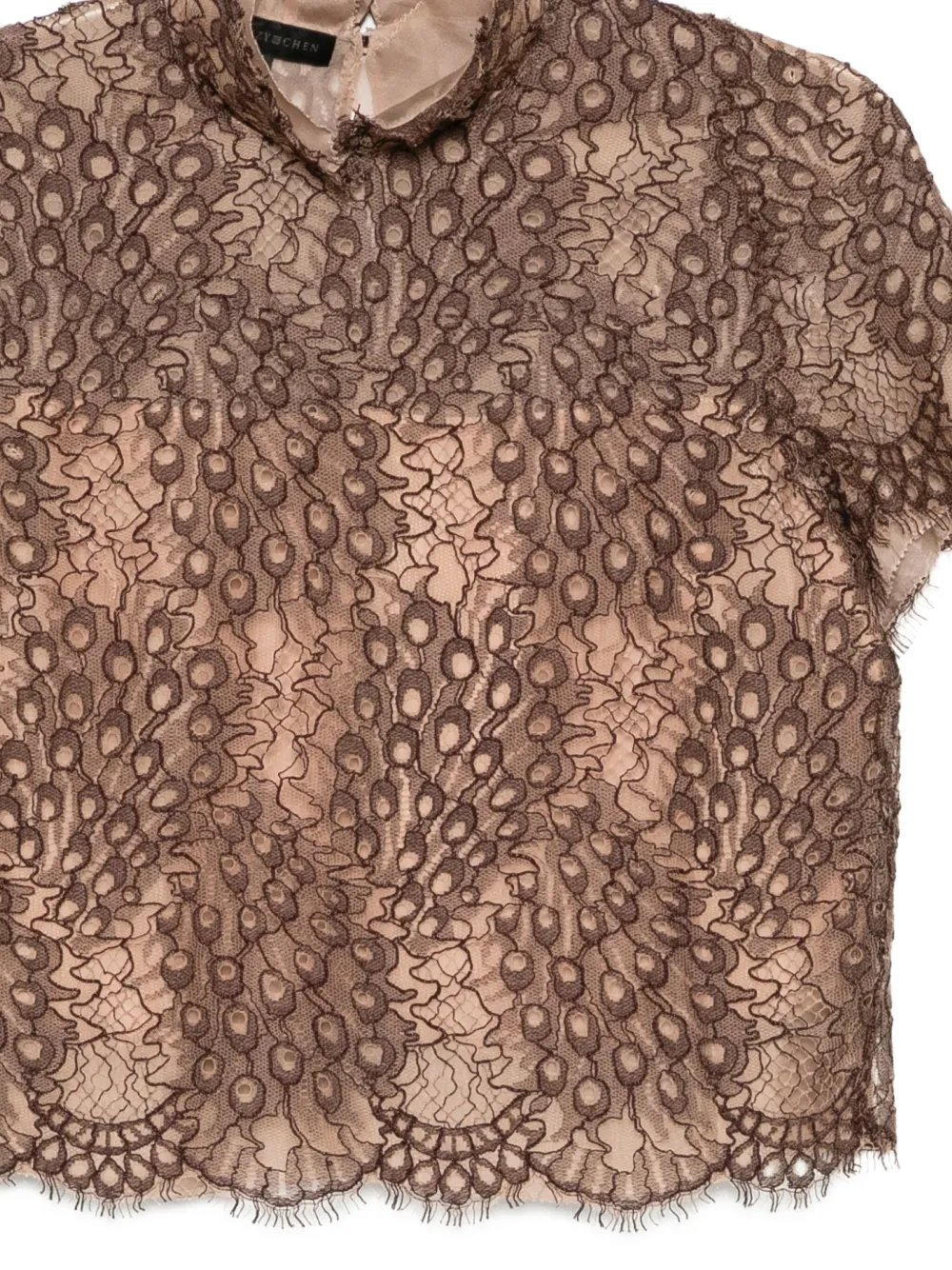 SHIATZY CHEN Scape-of-Curve top met print Bruin