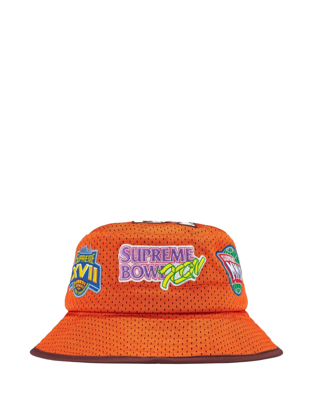 Supreme Playoffs Mesh Crusher Bucket Hat In Orange