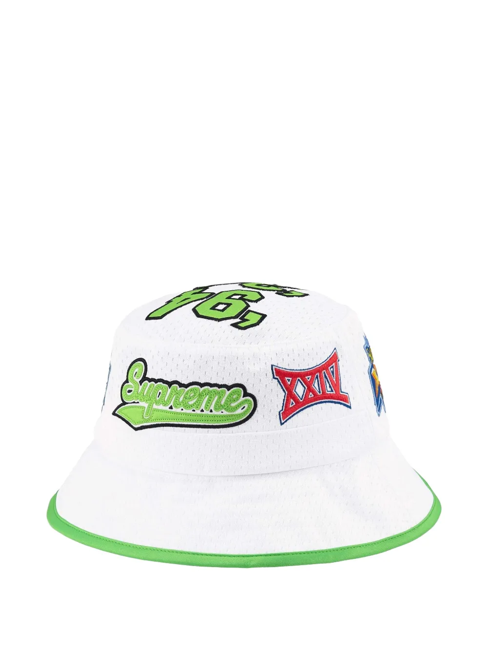Supreme Playoffs Mesh Crusher bucket hat - Wit