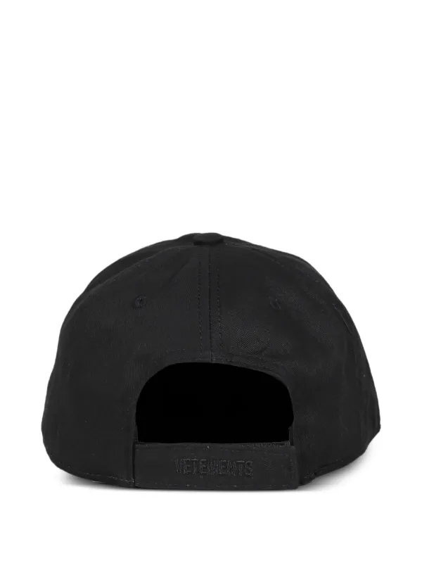 VETEMENTS logo-embroidered Baseball Cap | Black | FARFETCH