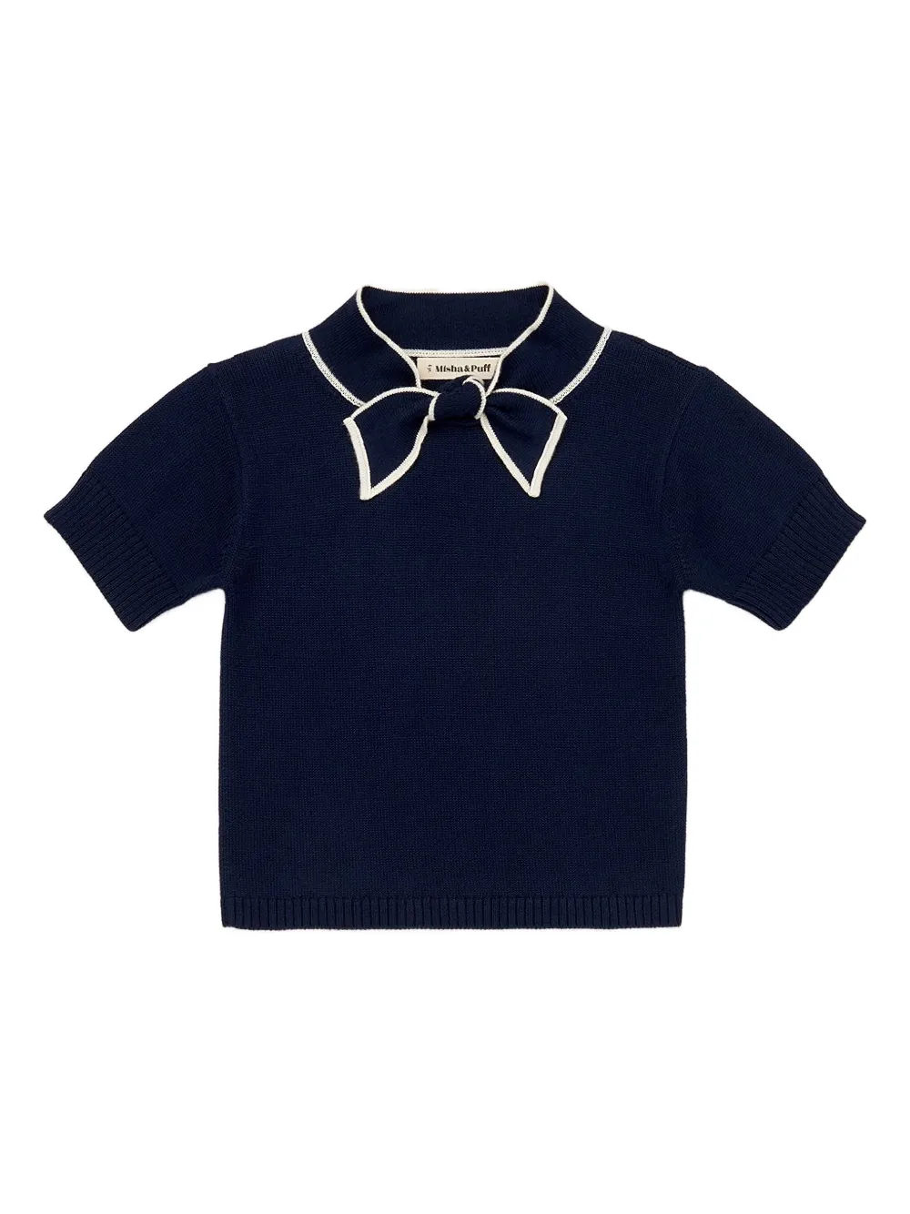 Misha & Puff playera con detalle de moño | azul | Image 1