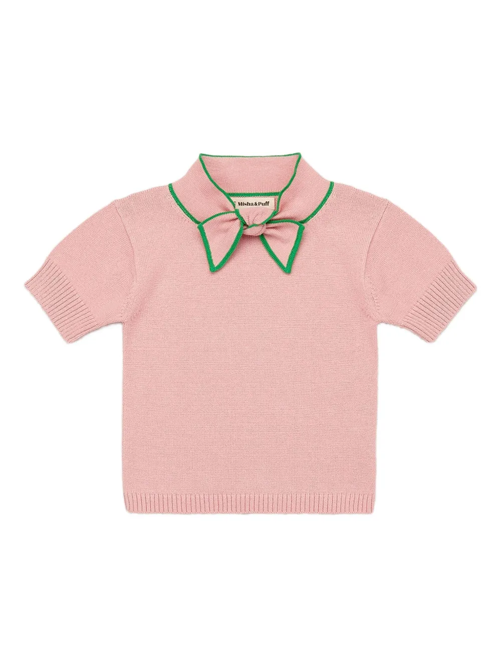 Misha & Puff playera con detalle de moño | rosado | Image 1