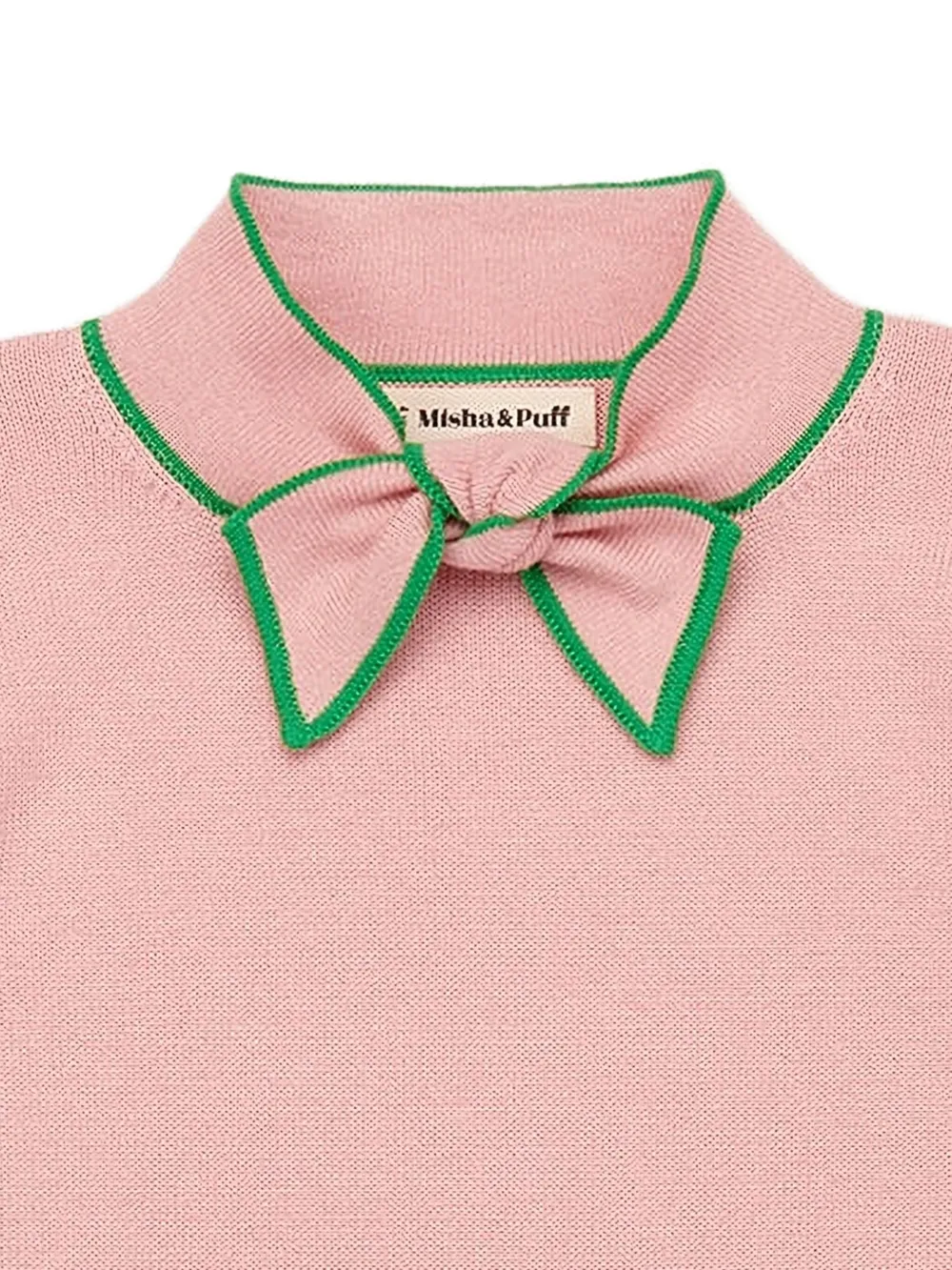 Misha & Puff T-shirt met strikdetail en polokraag - Roze