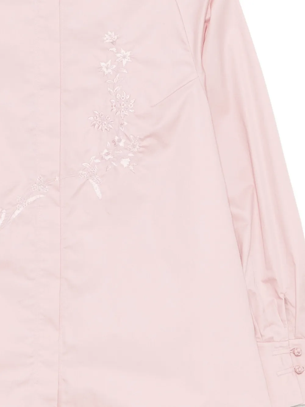 Shiatzy Chen Scape-of-curve Embroidered Shirt In Pink