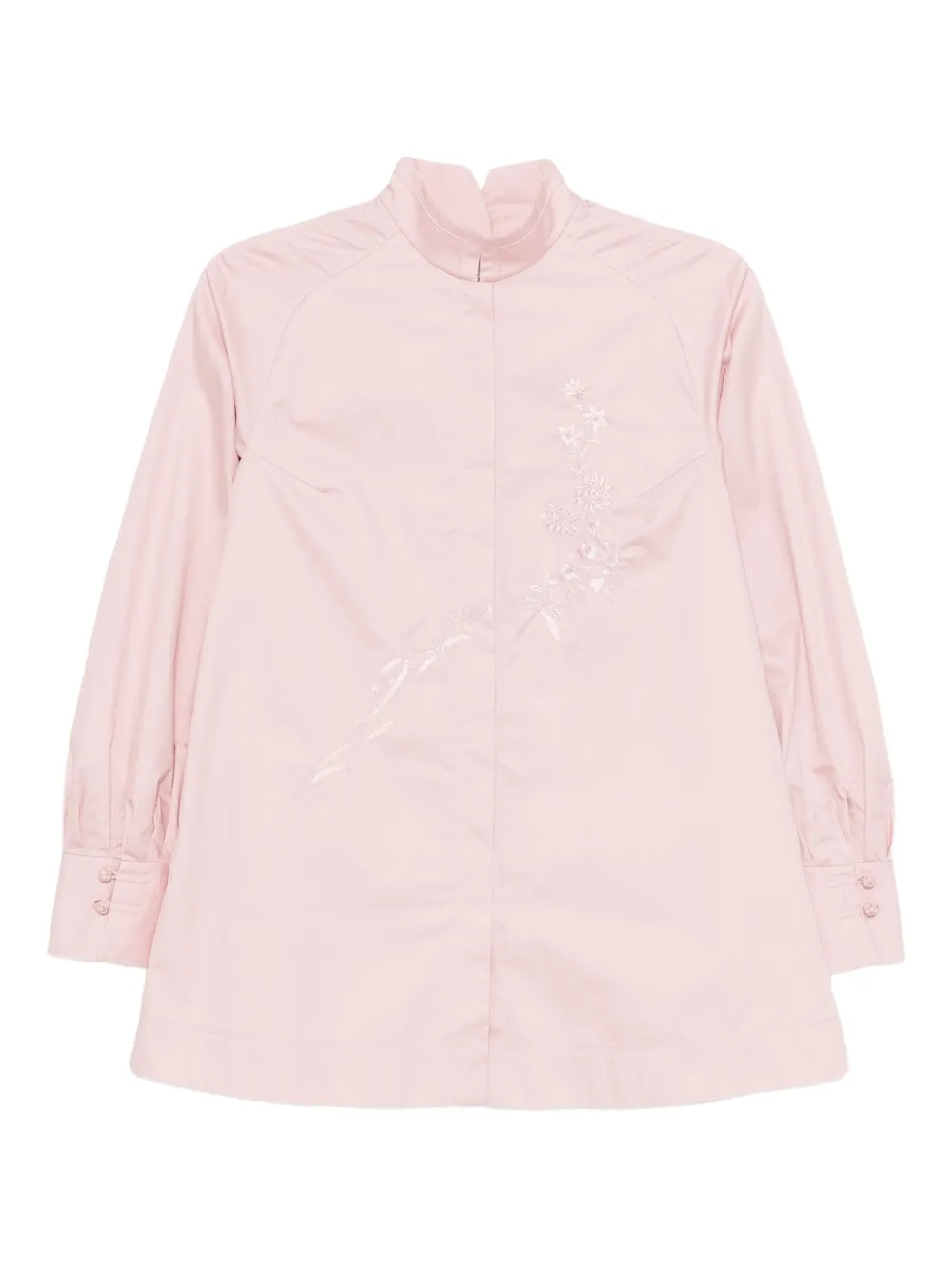 Shiatzy Chen Scape-of-curve Embroidered Shirt In Pink