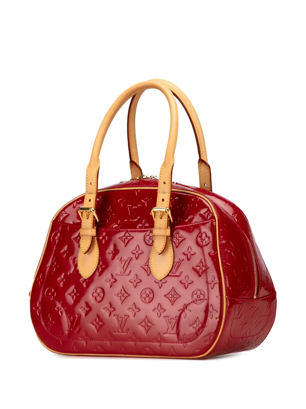 Pre-owned Louis Vuitton 2007-2025 Monogram Vernis Summit Drive Handbag In Red