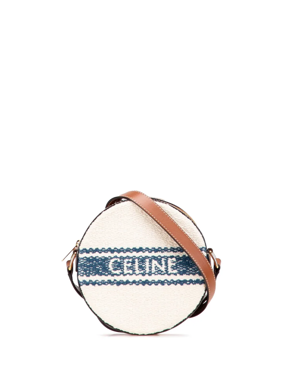 Celine Pre-Owned 2021 キャンバス プランソレイユ ラウンド パースオンストラップ ショルダーバッグ - ブラウン Celine Pre-Owned 2021 キャンバス プランソレイユ ラウンド パースオンストラップ ショルダーバッグ - ブラウン