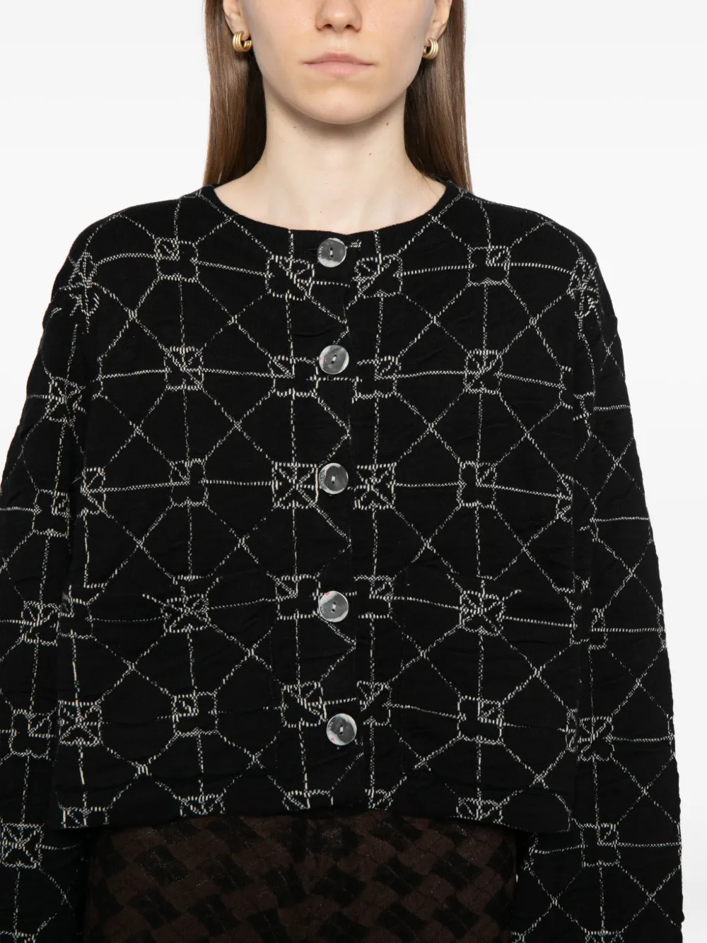 Yanyan Knits June Cardigan In Black