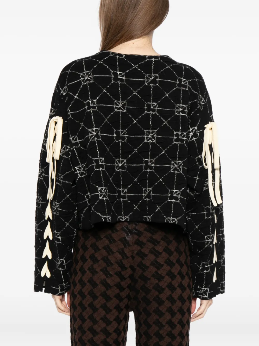 Yanyan Knits June Cardigan In Black
