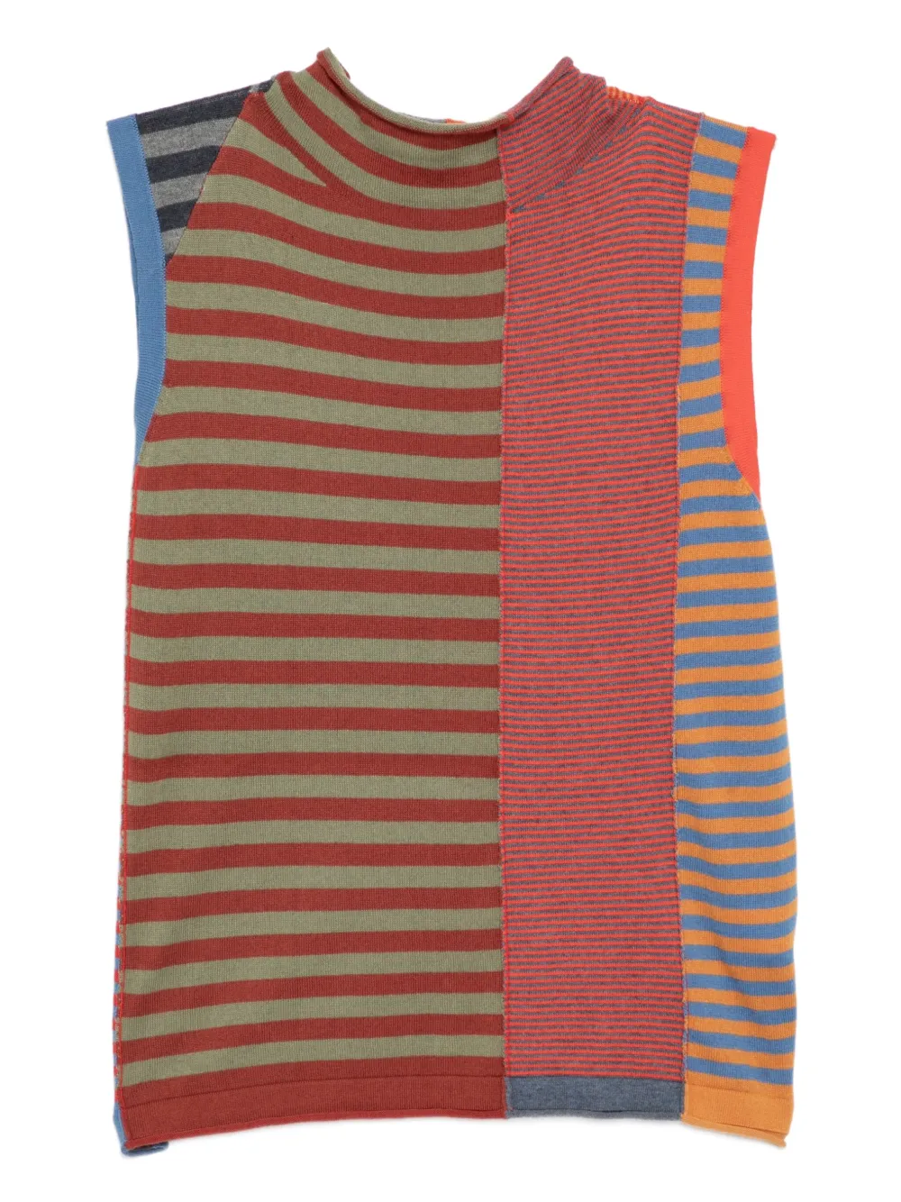 YANYAN KNITS striped mockneck top | Red | Image 1