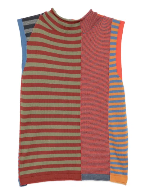 YANYAN KNITS striped mockneck top