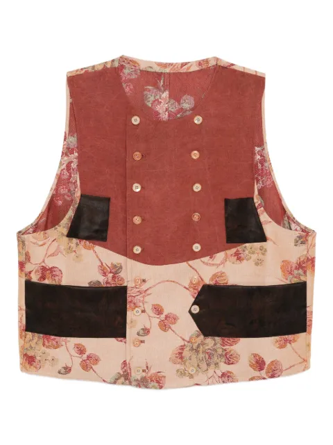 COMMUNS floral-embroidered gilet