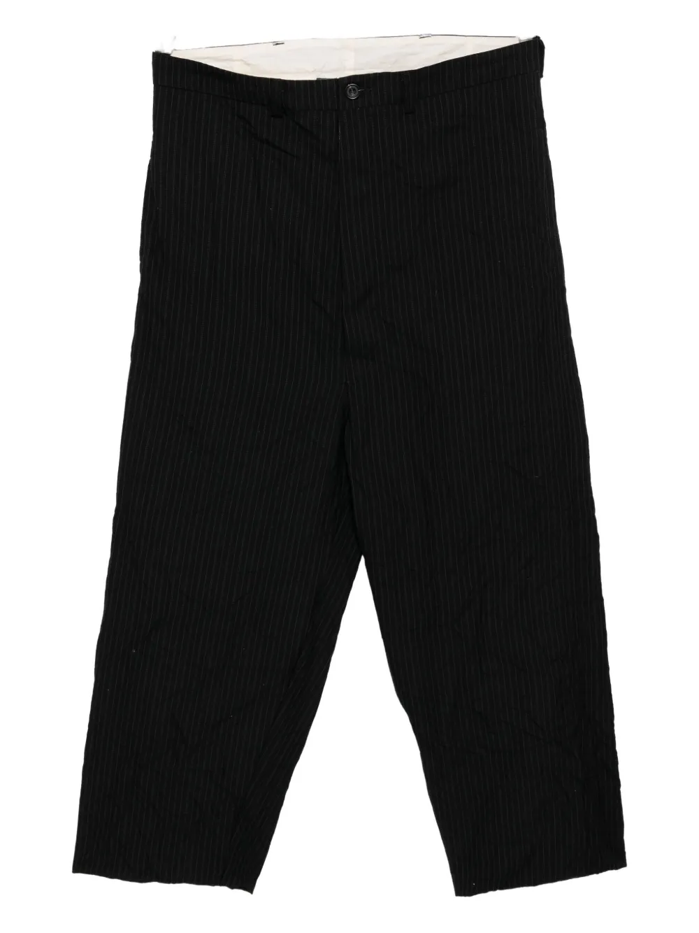 Paul Harnden Striped Trousers In Black