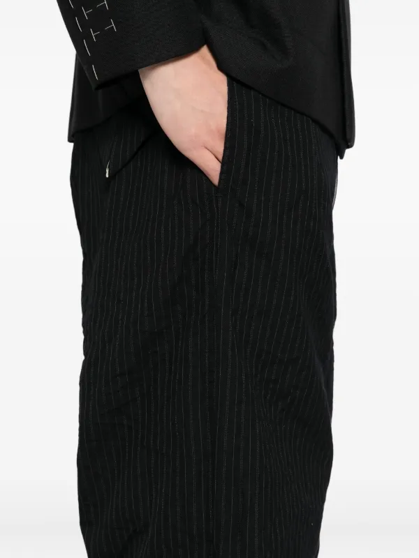 PAUL HARNDEN ストライプ パンツ | ブラック | FARFETCH JP