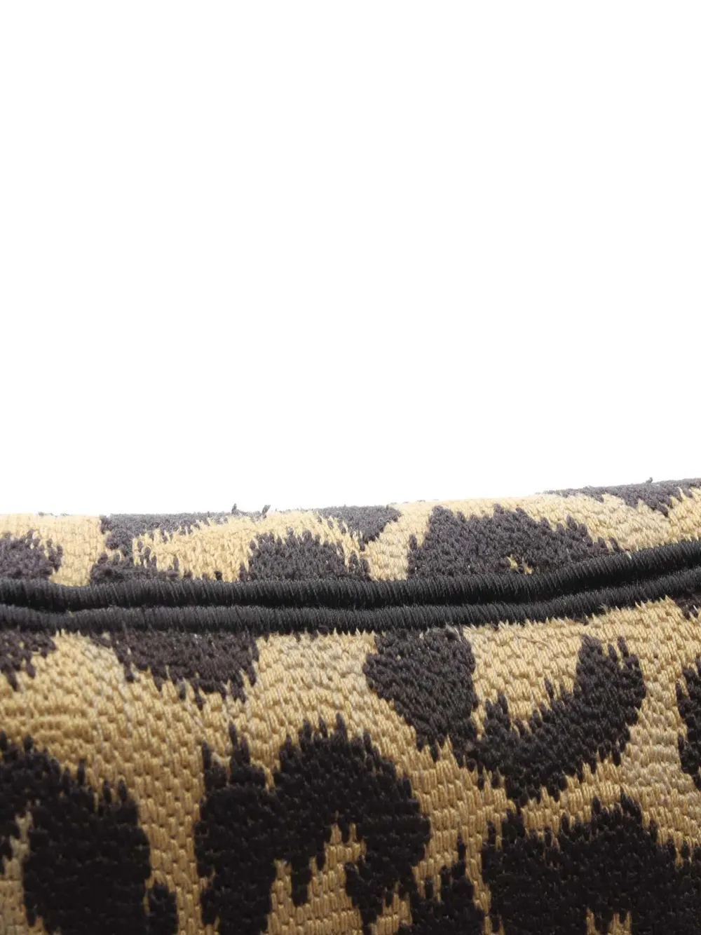 Pre-owned Dior 2000-2025 Mizza Canvas Embroidered Leopard Saddle Bag Shoulder Bag In Brown