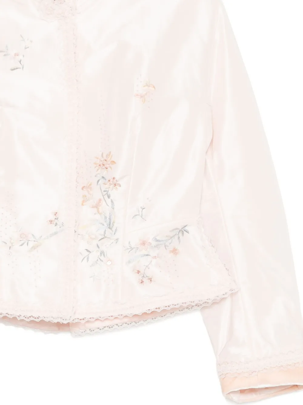 Shiatzy Chen Scape-of-curve Cropped Jacket In Pink
