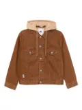 CHOCOOLATE logo-patched denim jacket - Brown