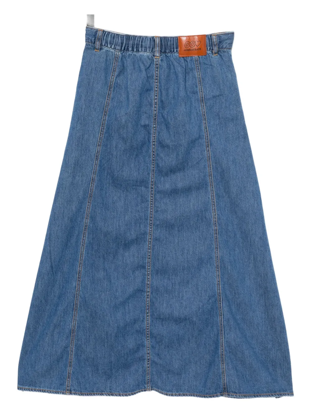 Chocoolate Logo-embroidered Skirt In Blue
