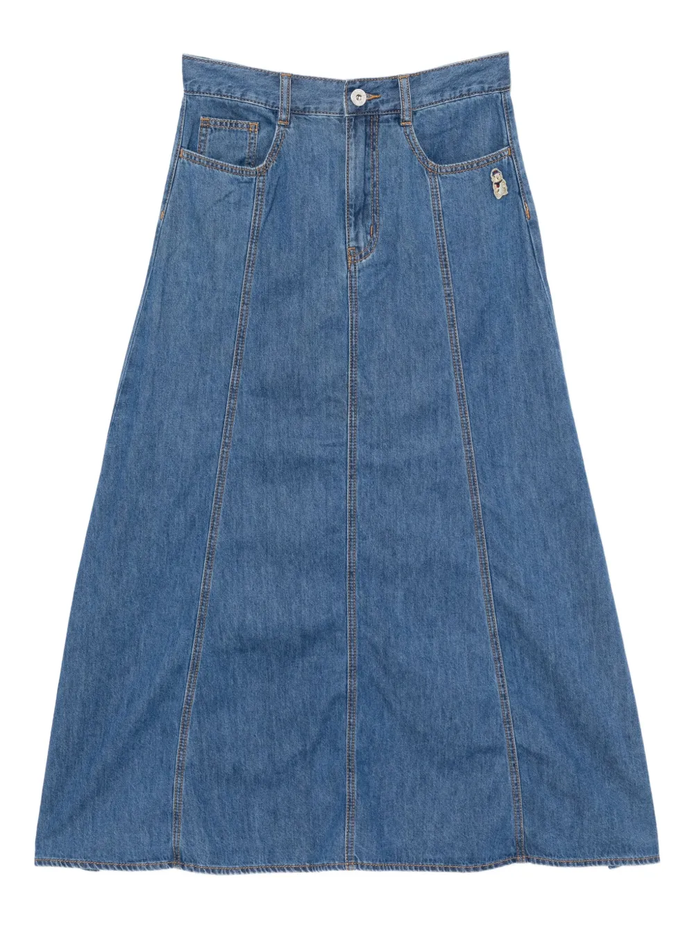 CHOCOOLATE logo-embroidered skirt | Blue | Image 1